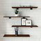 vidaXL - Wandschappen - 4 - st - 60x20x1,5 - cm - bewerkt - hout - bruin - eikenkleur