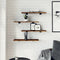 vidaXL - Wandschappen - 4 - st - 60x20x1,5 - cm - bewerkt - hout - gerookt - eikenkleur