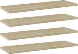 vidaXL - Wandschappen - 4 - st - 60x20x1,5 - cm - spaanplaat - sonoma - eikenkleurig