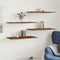 vidaXL - Wandschappen - 4 - st - 60x30x1,5 - cm - bewerkt - hout - oud - houtkleurig