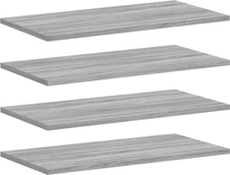 vidaXL - Wandschappen - 4 - st - 60x30x1,5 - cm - bewerkt - hout - grijs - sonoma - eiken