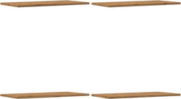 vidaXL - Wandschappen - 4 - st - 60x30x1,5 - cm - bewerkt - hout - artisanaal - eiken