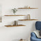 vidaXL - Wandschappen - 4 - st - 60x30x1,5 - cm - bewerkt - hout - artisanaal - eiken