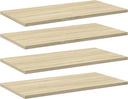 vidaXL - Wandschappen - 4 - st - 60x30x1,5 - cm - spaanplaat - sonoma - eikenkleurig