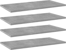 vidaXL - Wandschappen - 4 - st - 60x30x1,5 - cm - spaanplaat - betongrijs