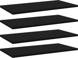 vidaXL - Wandschappen - 4 - st - 60x30x1,5 - cm - spaanplaat - zwart