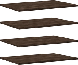 vidaXL - Wandschappen - 4 - st - 60x40x1,5 - cm - bewerkt - hout - bruin - eikenkleur
