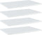 vidaXL - Wandschappen - 4 - st - 60x40x1,5 - cm - bewerkt - hout - hoogglans - wit