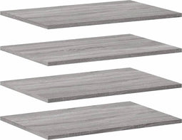 vidaXL - Wandschappen - 4 - st - 60x40x1,5 - cm - bewerkt - hout - grijs - sonoma - eiken