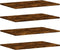 vidaXL - Wandschappen - 4 - st - 60x40x1,5 - cm - bewerkt - hout - gerookt - eikenkleur