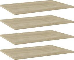 vidaXL - Wandschappen - 4 - st - 60x40x1,5 - cm - bewerkt - hout - sonoma - eikenkleurig
