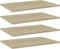 vidaXL - Wandschappen - 4 - st - 60x40x1,5 - cm - bewerkt - hout - sonoma - eikenkleurig