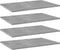 vidaXL - Wandschappen - 4 - st - 60x40x1,5 - cm - bewerkt - hout - betongrijs