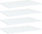 vidaXL - Wandschappen - 4 - st - 60x40x1,5 - cm - bewerkt - hout - wit