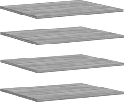 vidaXL - Wandschappen - 4 - st - 60x50x1,5 - cm - bewerkt - hout - grijs - sonoma - eiken