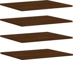 vidaXL - Wandschappen - 4 - st - 60x50x1,5 - cm - bewerkt - hout - bruin - eikenkleur