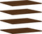 vidaXL - Wandschappen - 4 - st - 60x50x1,5 - cm - bewerkt - hout - bruin - eikenkleur