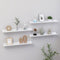 vidaXL - Wandschappen - 4 - st - 60x9x3 - cm - hoogglans - wit