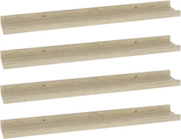 vidaXL - Wandschappen - 4 - st - 60x9x3 - cm - sonoma - eikenkleurig