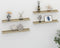 vidaXL - Wandschappen - 4 - st - 60x9x3 - cm - wit - en - sonoma - eikenkleurig