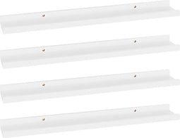 vidaXL - Wandschappen - 4 - st - 60x9x3 - cm - wit