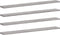 vidaXL - Wandschappen - 4 - st - 80x10x1,5 - cm - bewerkt - hout - grijs - sonoma - eiken
