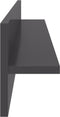 vidaXL - Wandschappen - 4 - st - 80x11,5x18 - cm - spaanplaat - hoogglans - grijs