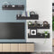 vidaXL - Wandschappen - 4 - st - 80x11,5x18 - cm - spaanplaat - hoogglans - grijs
