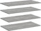 vidaXL - Wandschappen - 4 - st - 80x40x1,5 - cm - bewerkt - hout - grijs - sonoma - eiken