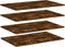 vidaXL - Wandschappen - 4 - st - 80x50x1,5 - cm - bewerkt - hout - gerookt - eikenkleur