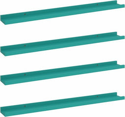 vidaXL - Wandschappen - 4 - st - 80x9x3 - cm - blauw