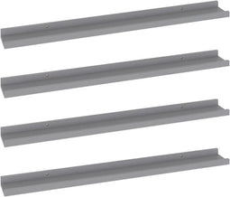 vidaXL - Wandschappen - 4 - st - 80x9x3 - cm - grijs