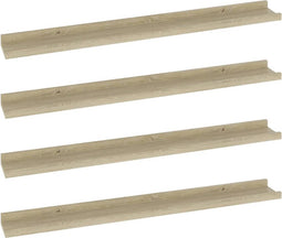 vidaXL - Wandschappen - 4 - st - 80x9x3 - cm - sonoma - eikenkleurig