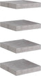 vidaXL - Wandschappen - 4 - st - zwevend - 23x23,5x3,8 - cm - MDF - betongrijs