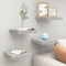 vidaXL - Wandschappen - 4 - st - zwevend - 23x23,5x3,8 - cm - MDF - betongrijs