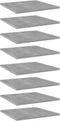 vidaXL - Wandschappen - 8 - st - 40x40x1,5 - cm - bewerkt - hout - betongrijs