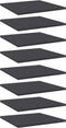 vidaXL - Wandschappen - 8 - st - 40x40x1,5 - cm - bewerkt - hout - grijs