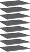 vidaXL - Wandschappen - 8 - st - 60x50x1,5 - cm - bewerkt - hout - hoogglans - grijs