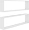 vidaXL - Wandschappen - kubus - 2 - st - 100x15x30 - cm - bewerkt - hout - wit