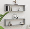 vidaXL - Wandschappen - kubus - 2 - st - 100x15x30 - cm - bewerkt - hout - grijs - sonoma