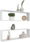 vidaXL - Wandschappen - kubus - 2 - st - 100x15x30 - cm - bewerkt - hout - wit