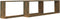 vidaXL - Wandschappen - kubus - 2 - st - 100x15x30 - cm - bewerkt - hout - gerookt - eiken
