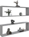 vidaXL - Wandschappen - kubus - 2 - st - 100x15x30 - cm - bewerkt - hout - grijs - sonoma