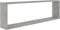 vidaXL - Wandschappen - kubus - 2 - st - 100x15x30 - cm - bewerkt - hout - betongrijs