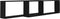 vidaXL - Wandschappen - kubus - 2 - st - 100x15x30 - cm - bewerkt - hout - zwart