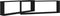 vidaXL - Wandschappen - kubus - 2 - st - 100x15x30 - cm - bewerkt - hout - zwart