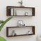 vidaXL - Wandschappen - kubus - 2 - st - 100x15x30 - cm - bewerkt - hout - bruineiken