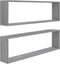 vidaXL - Wandschappen - kubus - 2 - st - 100x15x30 - cm - bewerkt - hout - grijs - sonoma