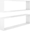 vidaXL - Wandschappen - kubus - 2 - st - 100x15x30 - cm - spaanplaat - hoogglans - wit