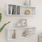 vidaXL - Wandschappen - kubus - 2 - st - 100x15x30 - cm - spaanplaat - hoogglans - wit